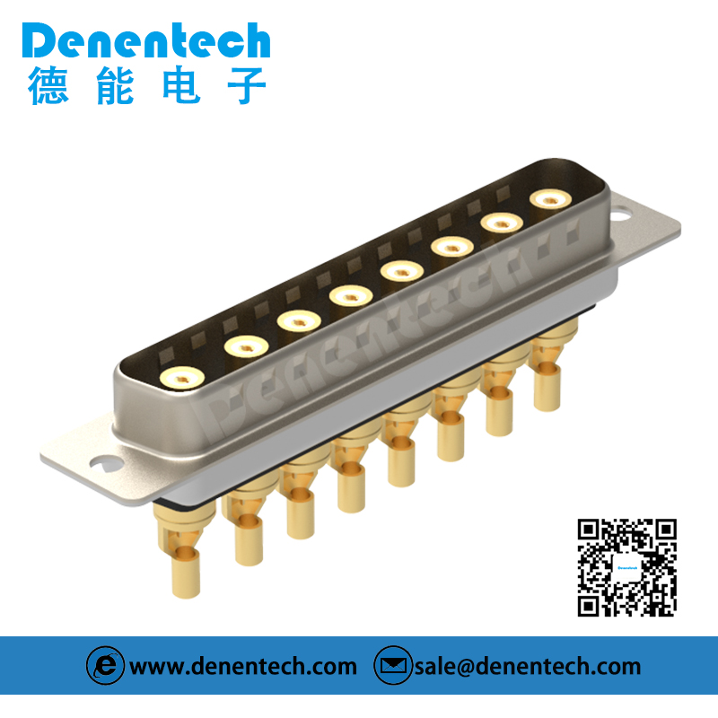 Denentech Solid pin gold-plated 8W8 high power DB connector male coaxial power supply connector solder d-sub connector